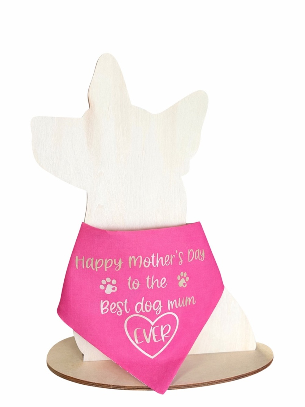 Mother’s Day Dog Bandana Gift Set Reversible Bandana + Matching Scrunchie